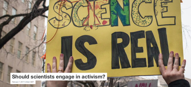 Should scientists engage in activism?